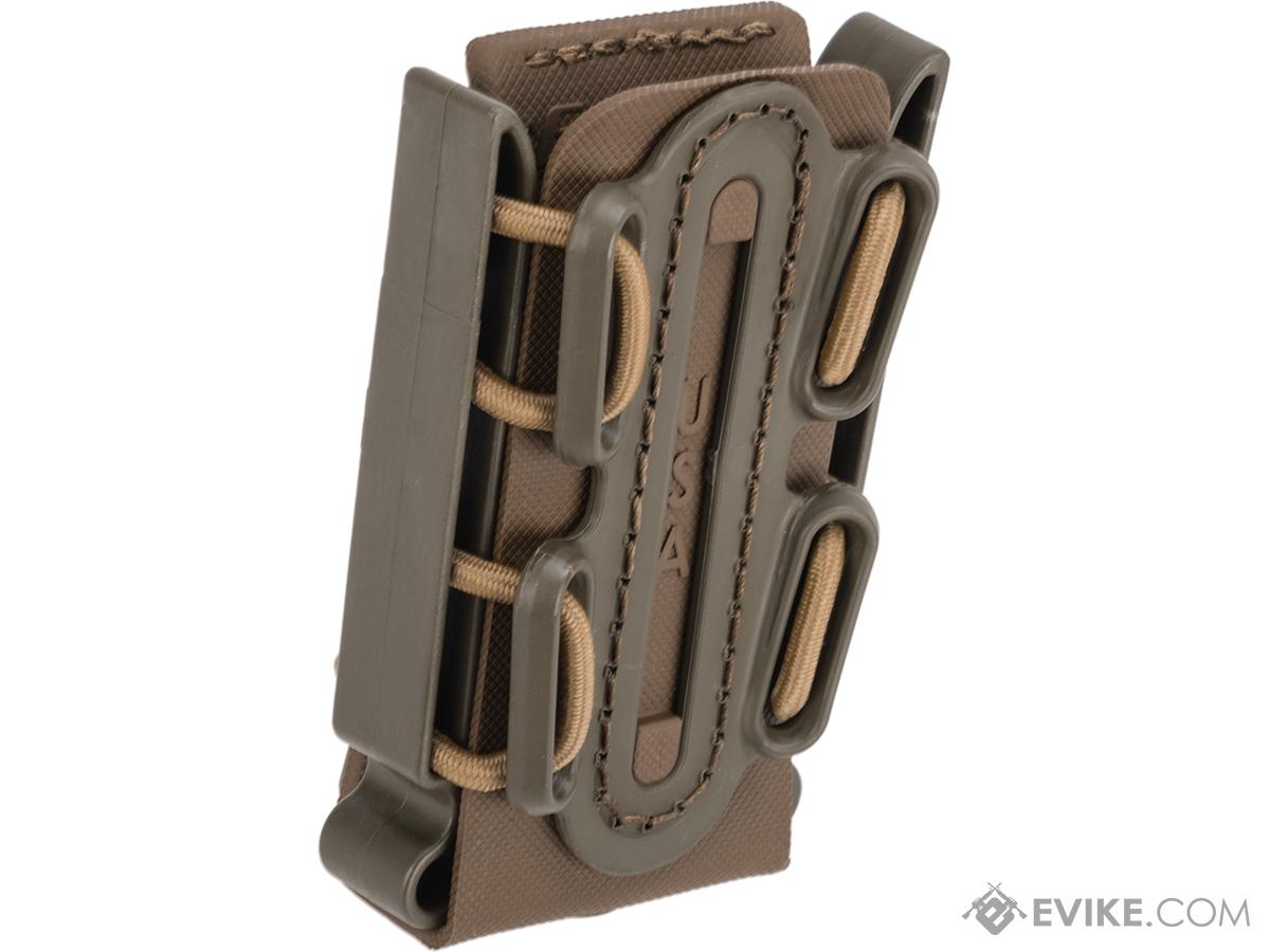 G-Code Soft Shell Scorpion Short Pistol Magazine Carrier with P1 Molle Clip (Color: Green Frame / Tan Shell)