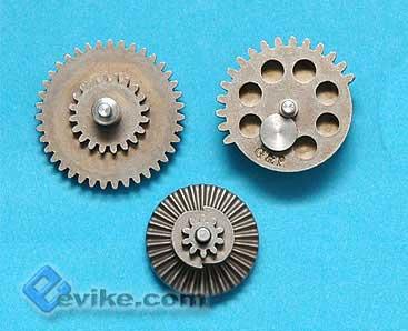 G&P CNC Steel Gear Set for Airsoft AEG Gearbox w/ Sector Gear Clip (Model: Standard Torque)