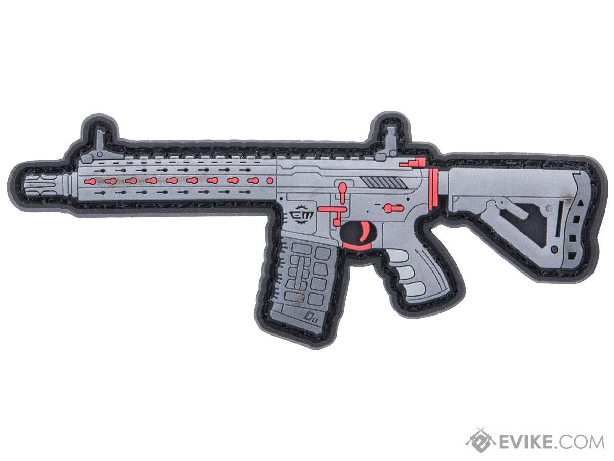 G&G IFF Hook & Loop PVC Airsoft Gun Patch (Model: CM16 SRXL RED)