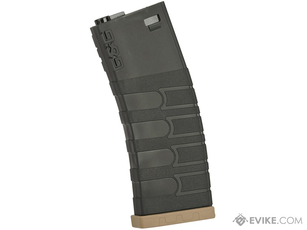 G&G Polymer 120rd Mid-Cap Magazine for M4 / M16 Series Airsoft AEG Rifles (Color: Black w/ Desert Baseplate / Set of 5)