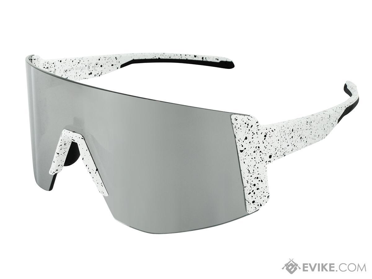 Global Vision Astro Safety Sunglasses (Model: Black-White GT Silver)