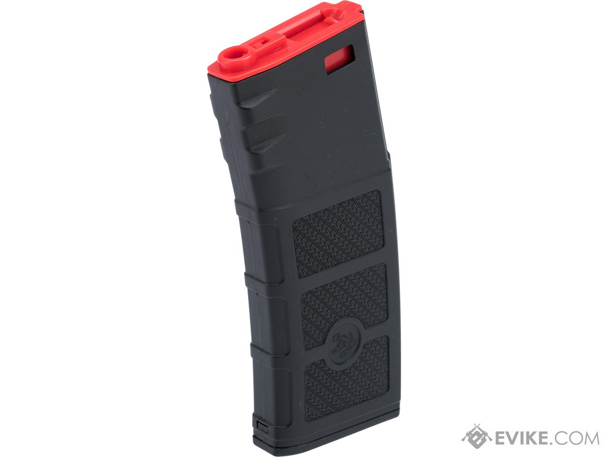 Evike High RPS Polymer Training Magazine w/ EV Texturing for M4 Airsoft AEG Rifles (Type: 360rd Hi-Cap / Black w/ Red Lip)