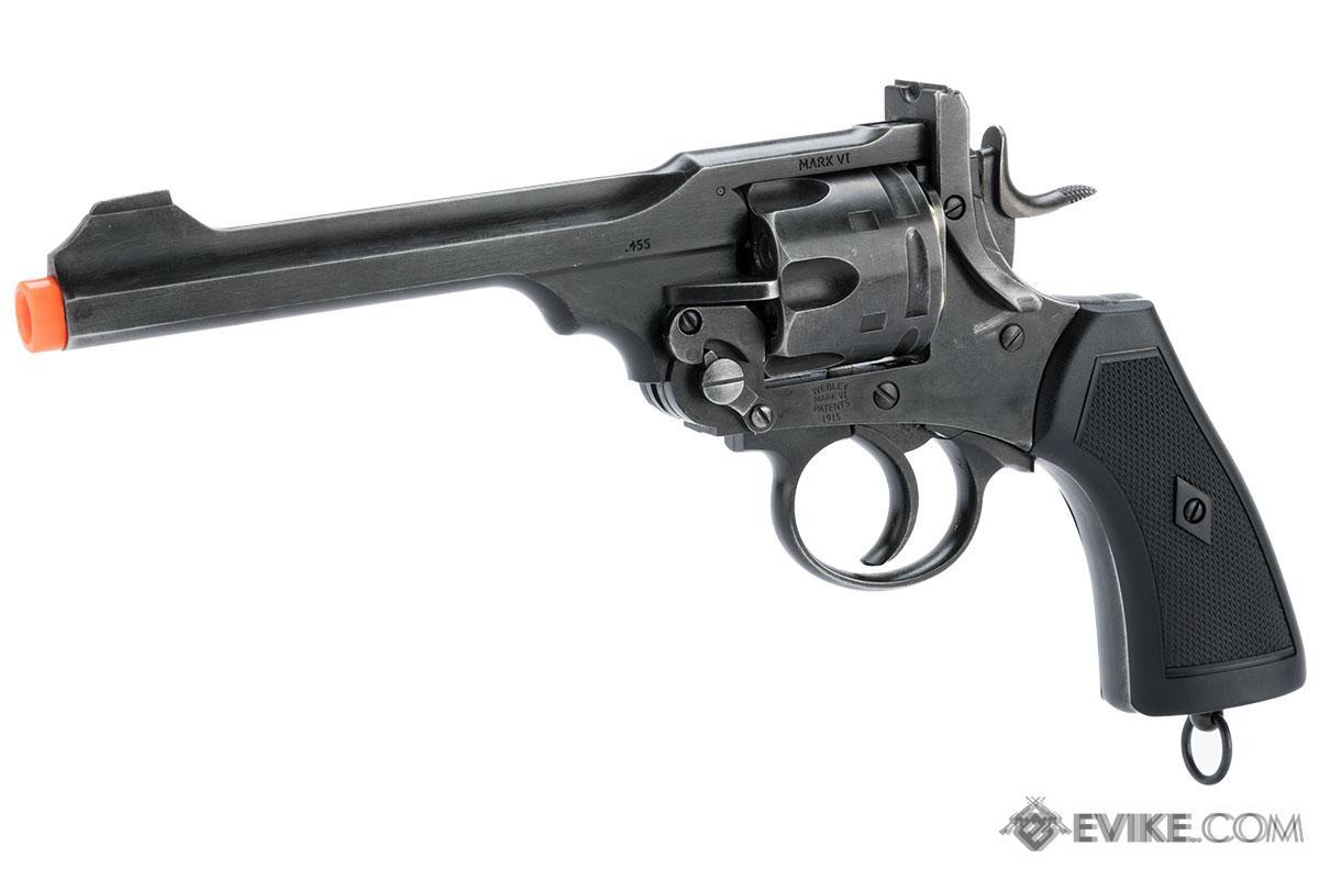 WinGun WELL Webley MK VI Airsoft Co2 Gas Revolver Black, Airsoft Guns ...