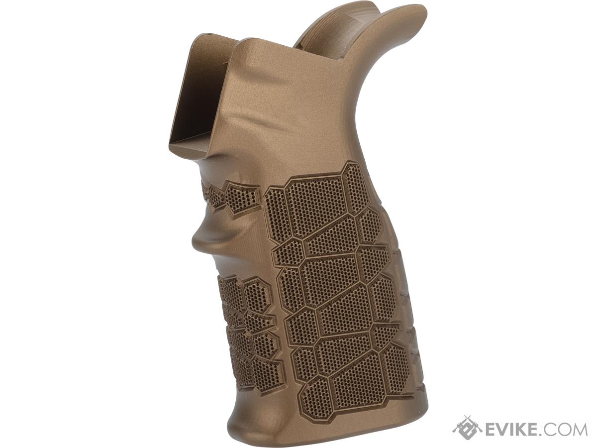 G&P CNC Machined Aluminum Waffle Motor Grip for M4 AEGs (Color: Sand / Stippled)