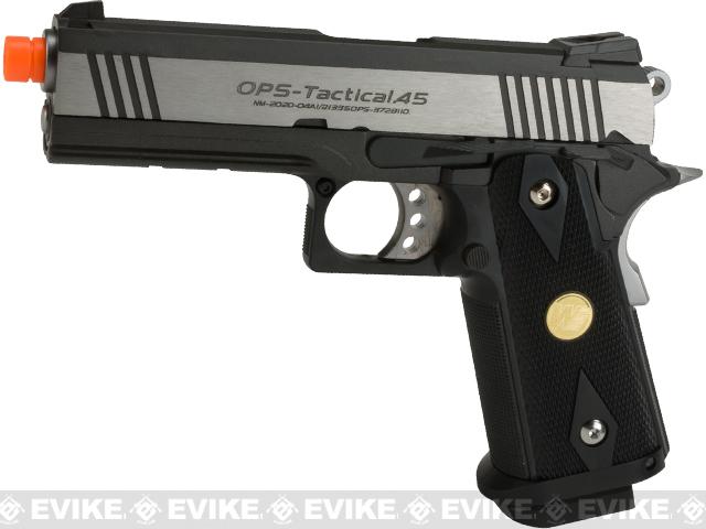 WE-Tech Hi-CAPA Airsoft Gas Blowback Pistol (Model: 4.3 2011 Commander / Two Tone / Green Gas)