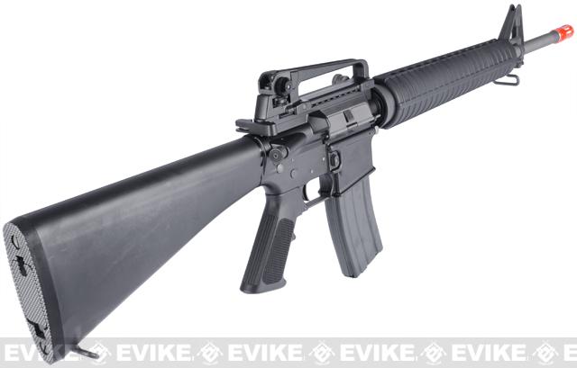 WE Tech M16A3 Open Bolt Full Metal Gas Blowback Airsoft GBBR Rifle, Black