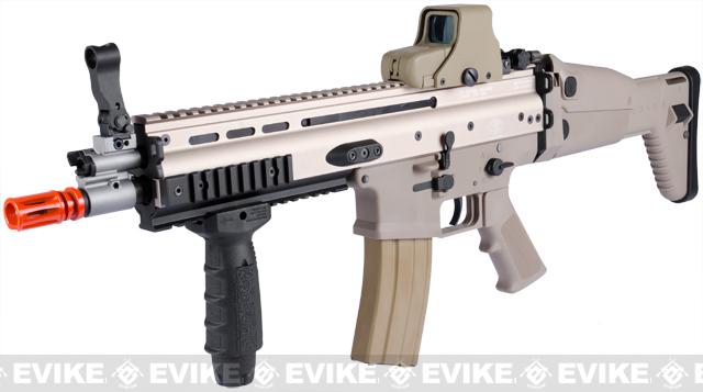 FN Licensed Open Bolt SCAR-L CQC Airsoft GBB Rifle by WE (Color: Tan / Standard Mag)