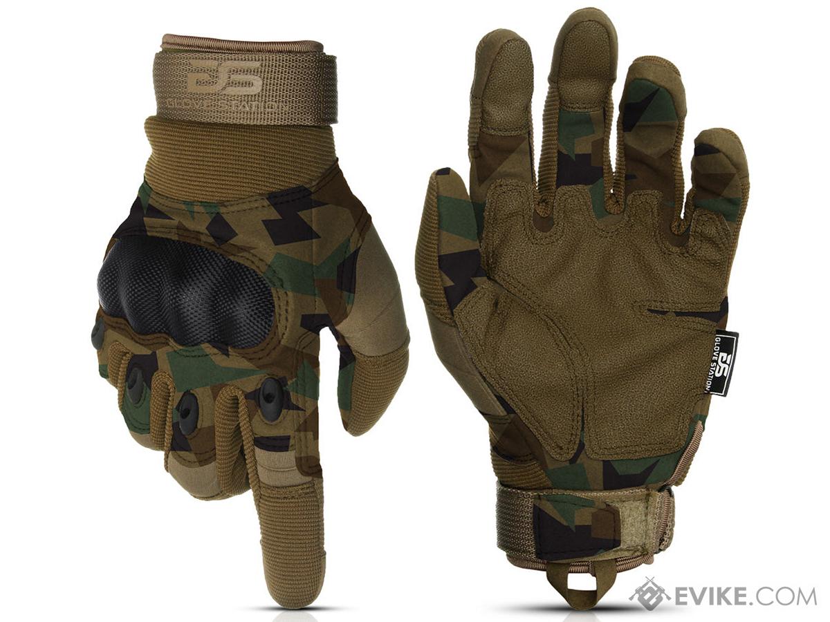 Glove Station The Combat Hard Knuckle Full Finger Tactical Gloves (Color: M90 / Large)