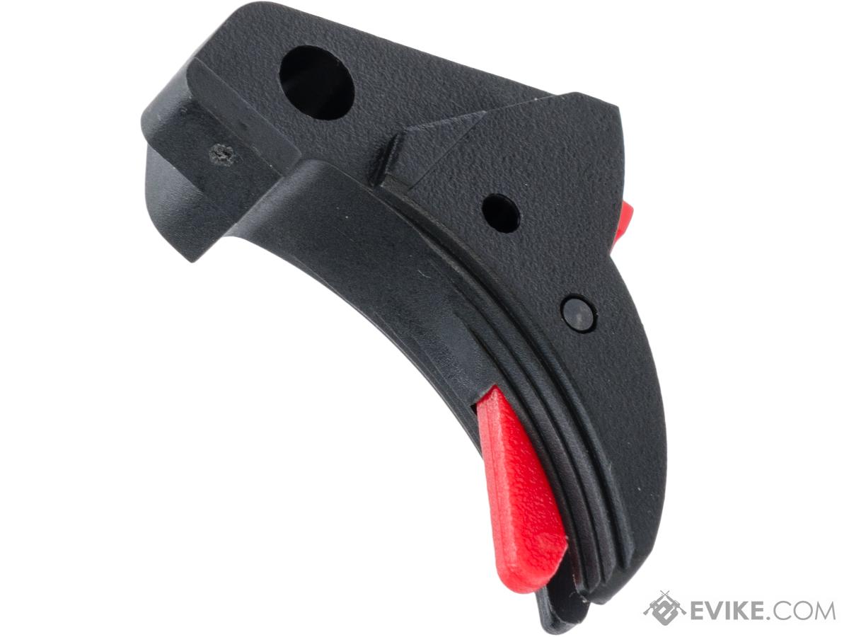 Guarder Ridged Trigger for G Series Airsoft GBB Pistols (Color: Black / Red)