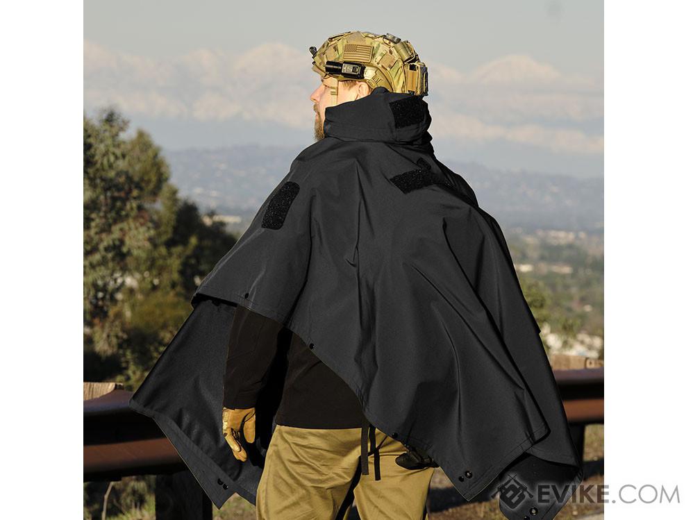 Hazard MK.2 Poncho Villa Technical Soft-Shell Poncho (Color: Black),  Tactical Gear/Apparel, Thermal Layering  Wet Weather Airsoft  Superstore