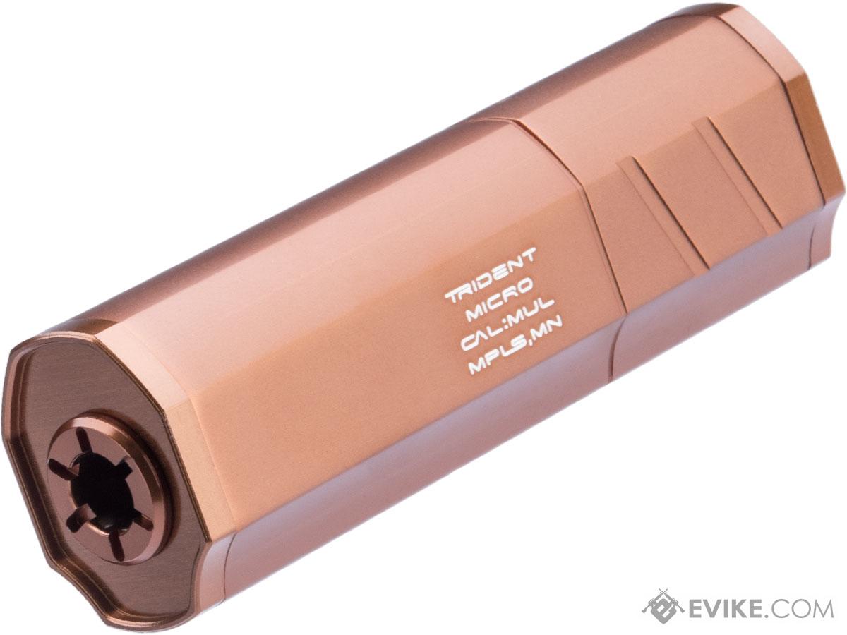 Helix Airsoft Trident Micro Mock Suppressor / Barrel Extension (Color: FDE / 14mm Negative)