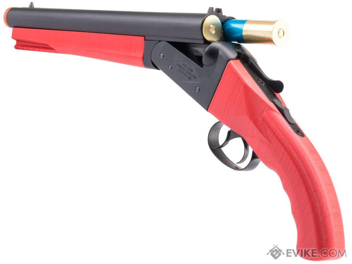 Hwasan Double Barrel Airsoft Gas Shotgun (Model: Red 3D-Printed 