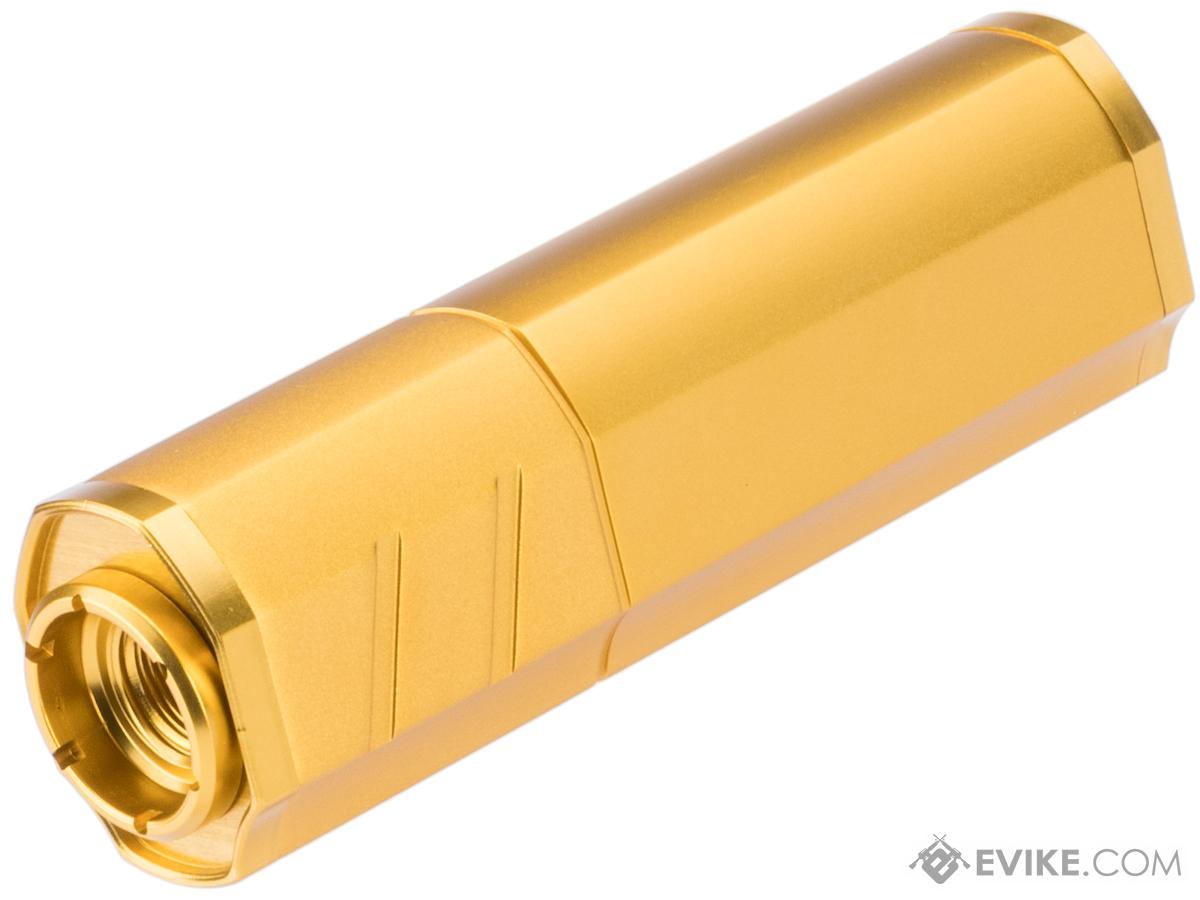 Helix Airsoft Trident Micro Mock Suppressor / Barrel Extension (Color: Gold  / 14mm Negative), Accessories & Parts, Mock Suppressor -  Airsoft  Superstore