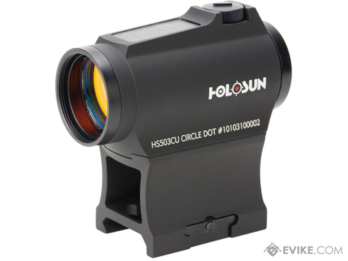 HOLOSUN HE503CU Solar Power Compact Red Dot Circle Sight w/ Low & AR Mount