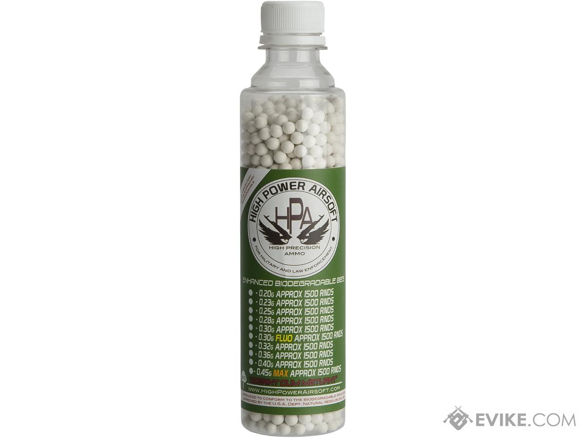 High Power Airsoft (HPA) US Lab Tested Precision Biodegradable 6mm Airsoft BBs (Model: .45g / 1500rds)