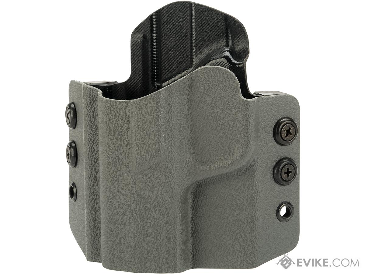 High Speed Gear Inc OWB Kydex Holster for S&W M&P Pistols (Model: M&P Compact 9mm and 40 cal / Left Hand / Wolf Gray)