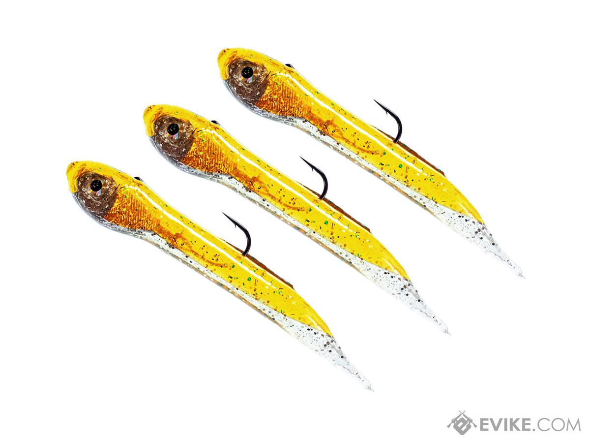 Hook Up Baits Handcrafted Soft Fishing Jigs (Color: Yellow White