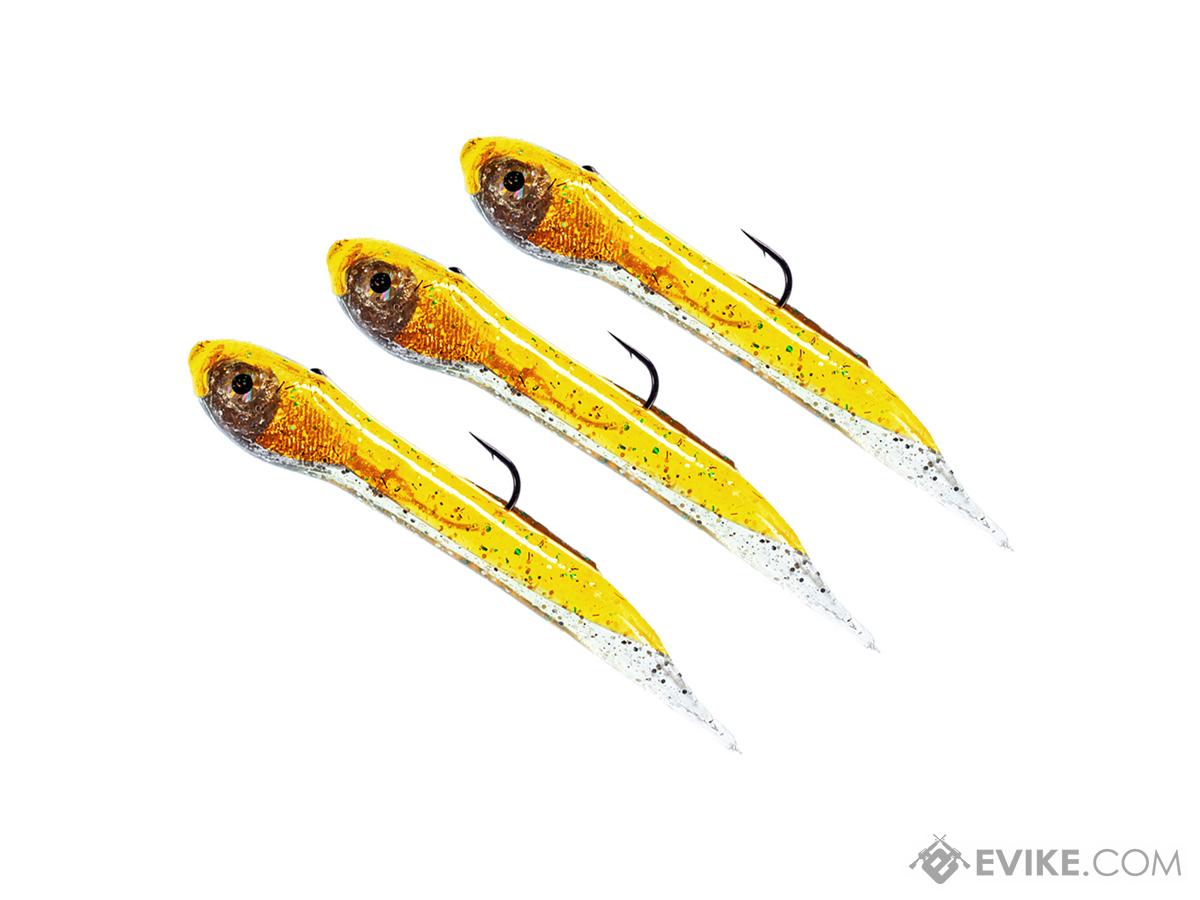 Hook Up Baits Handcrafted Soft Fishing Jigs (Color: Yellow White