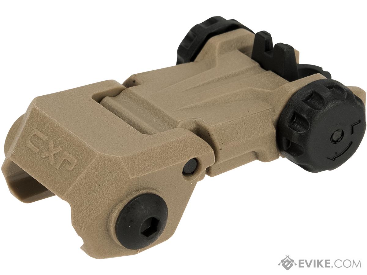 ICS OEM Replacement MARS / CFS Folding Polymer Backup Rear Sight (Color: Tan)