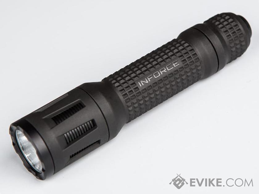 INFORCE TFx 700 Lumen LED Handheld Flashlight (Color: Black / White LED)