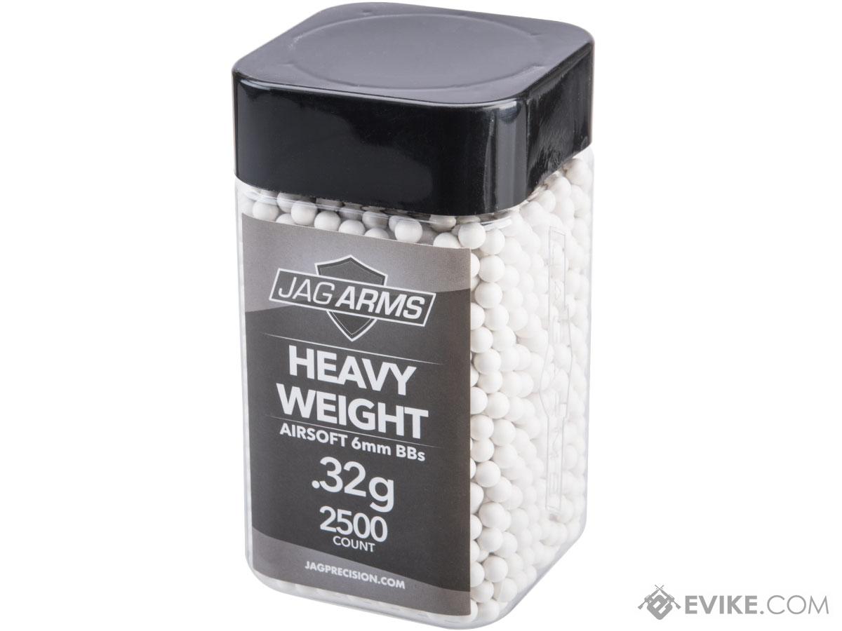 JAG Armament Heavyweight Match Grade 6mm Airsoft BBs (Weight: .32gram / 2500 Rounds / White)