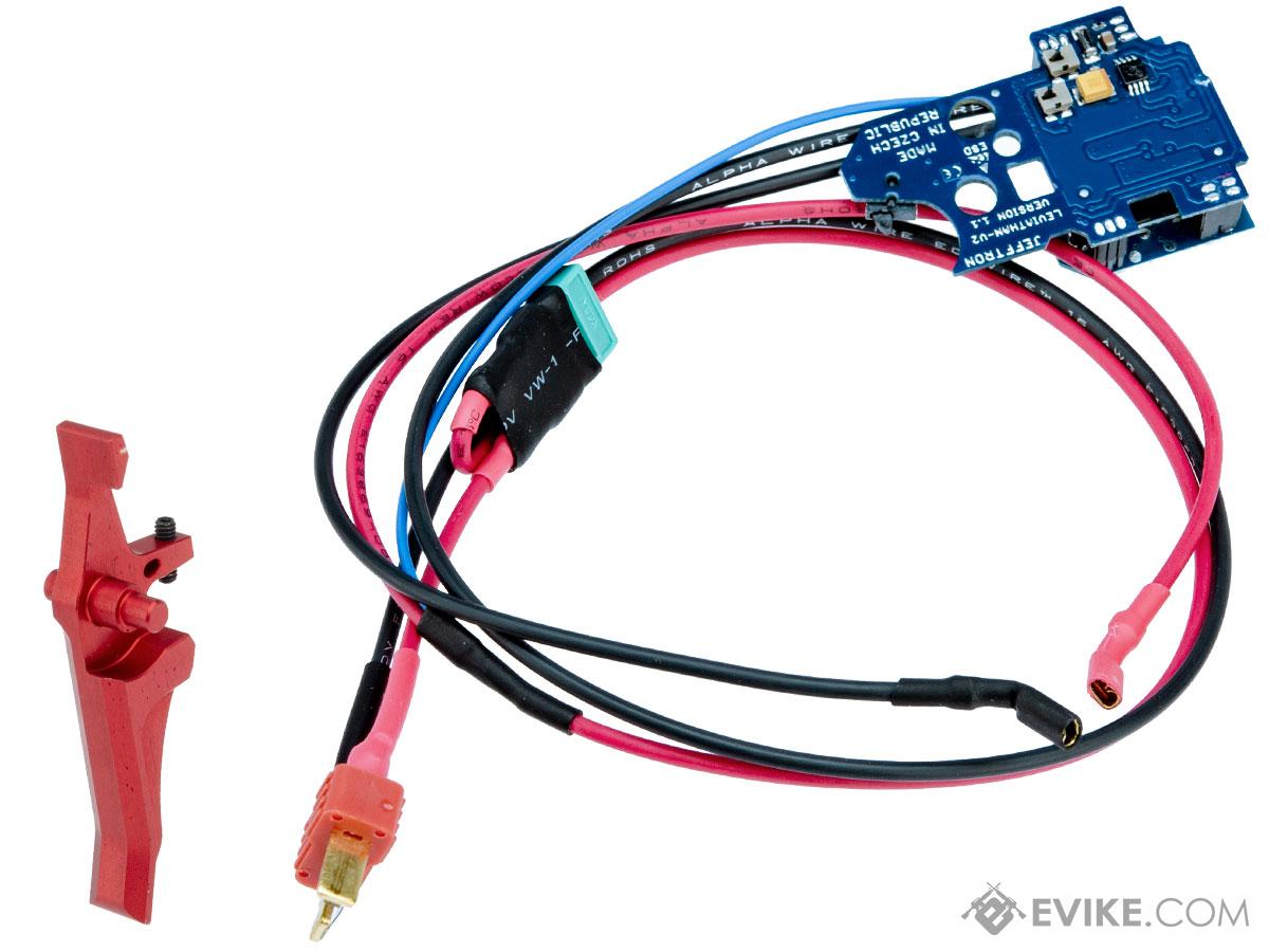 JeffTron Leviathan Airsoft Drop-In Programmable MOSFET Module (Type: V2 - Red Trigger / Wired To Stock)