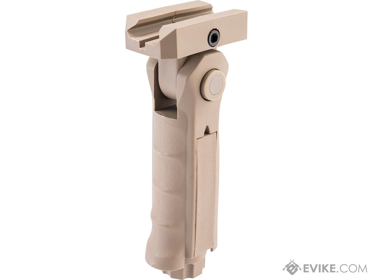 JE Machine Ergonomic Ambidextrous 5-position Foldable Foregrip (Color: Tan)