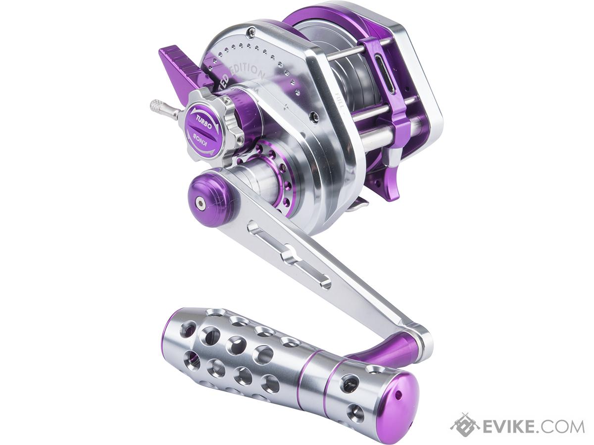 Jigging Master VIP Limited Edition Wiki Violent Slow Lever Wind Fishing Reel w/ Automatic Line Guide (Model: 3000H / Right Hand / Titanium-Purple)