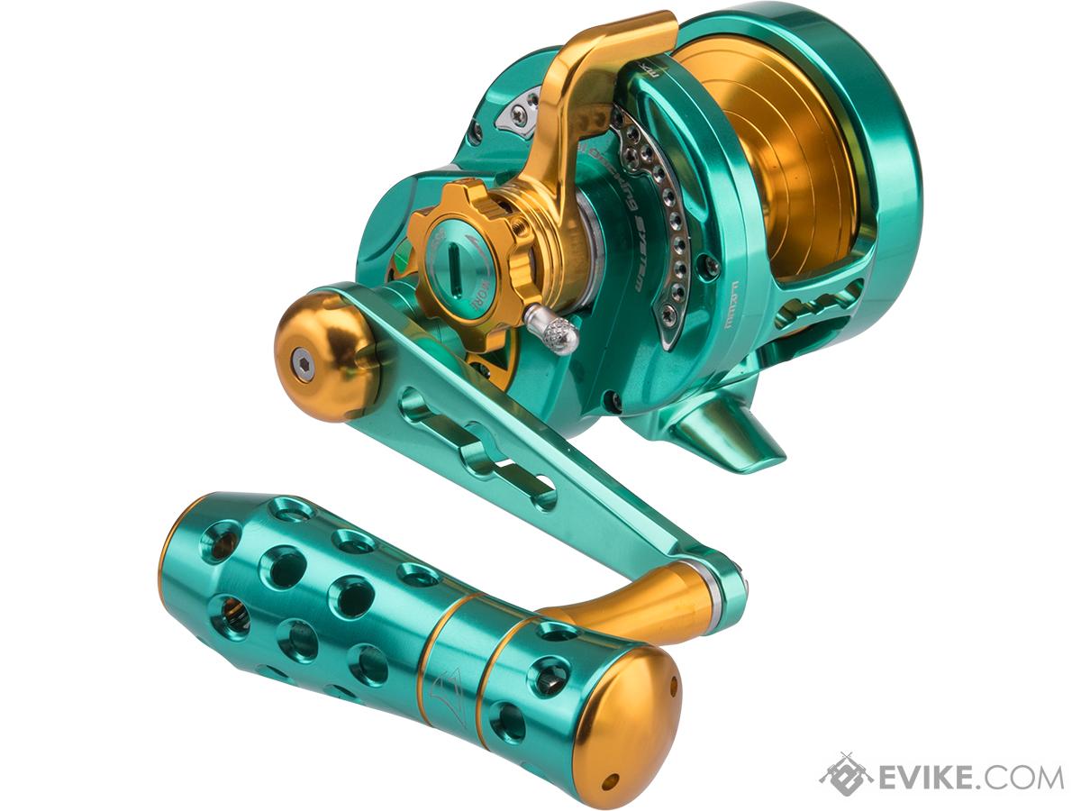 Jigging Master Monster Game High Speed Fishing Reel w/ Turbo Knob (Color: Green-Gold / PE3 / Left Hand)