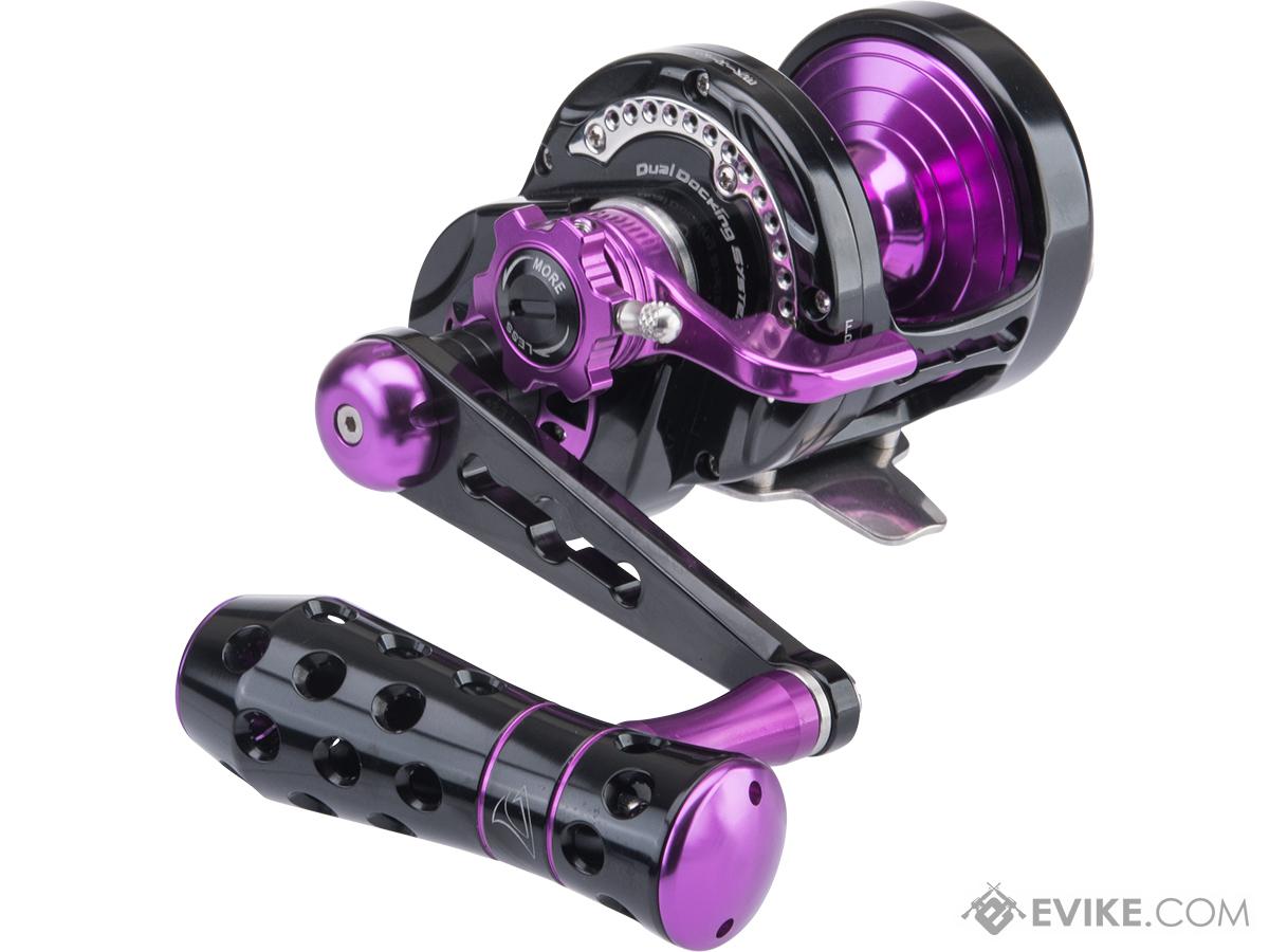 Jigging Master Monster Game High Speed Fishing Reel w/ Turbo Knob (Color: Black-Purple / PE4 / Left Hand)