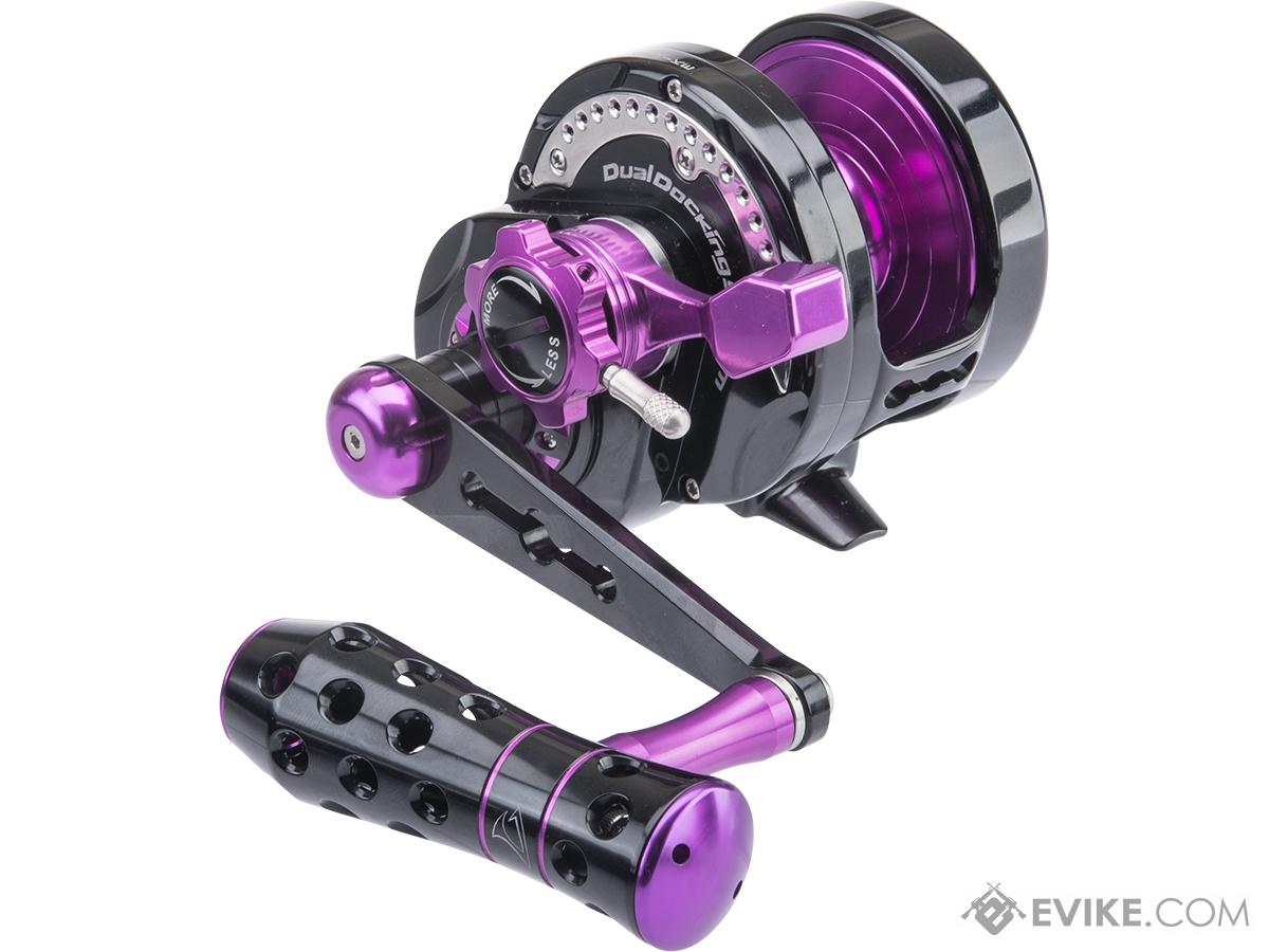 Jigging Master Monster Game High Speed Fishing Reel w/ Turbo Knob (Color: Black-Purple / PE5 Narrow / Left Hand)