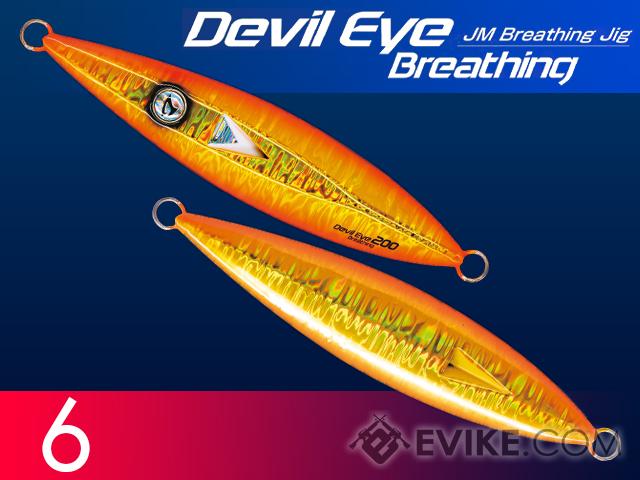 Jigging Master Breathing Devil Eye Luminous Fishing Jig  (Color: Orange Laser / 150g)
