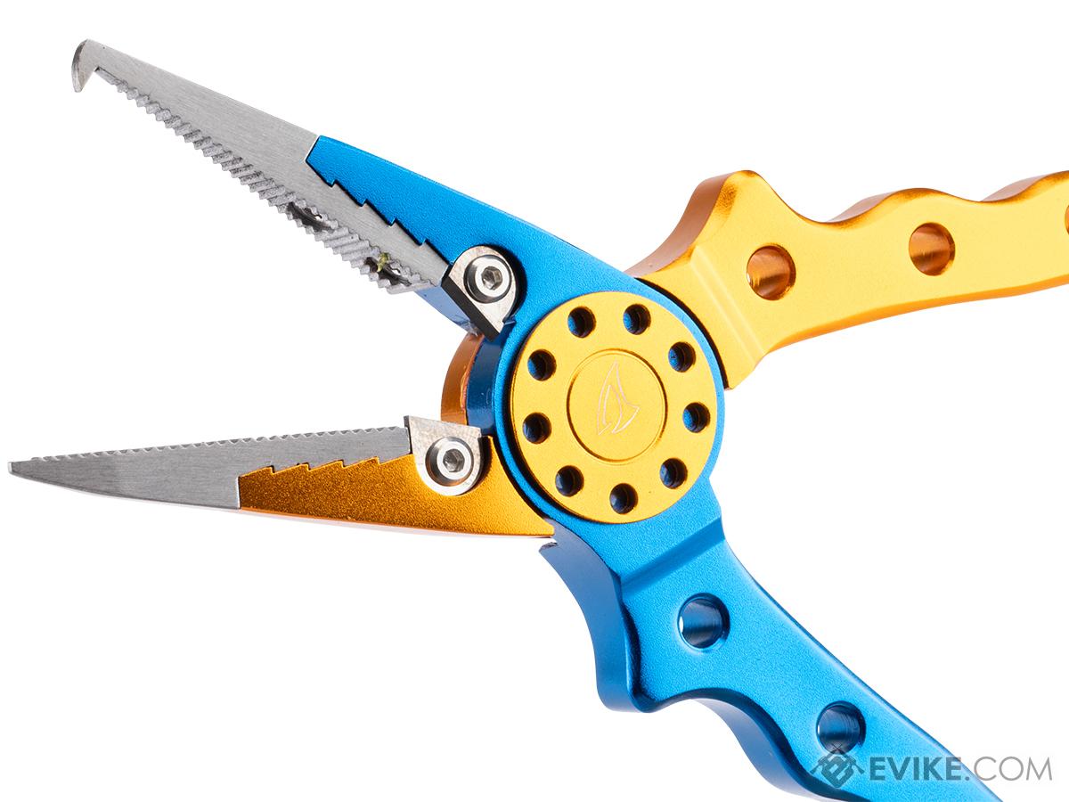 Jigging Master Professional Fishing Pliers (Color: Blue / Gold)