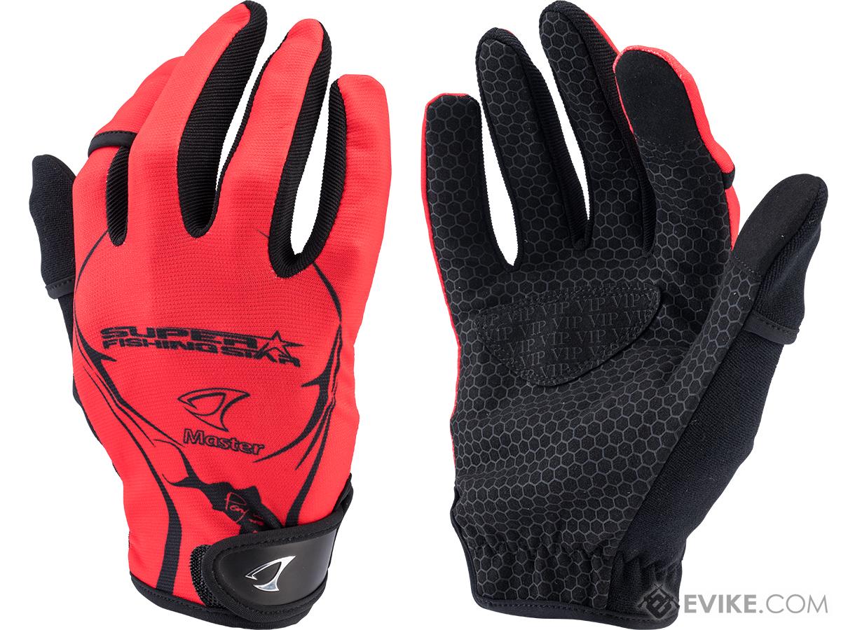 Jigging Master Super Star Jigging & Popping Fishing Gloves (Color: Red / Black / XL)