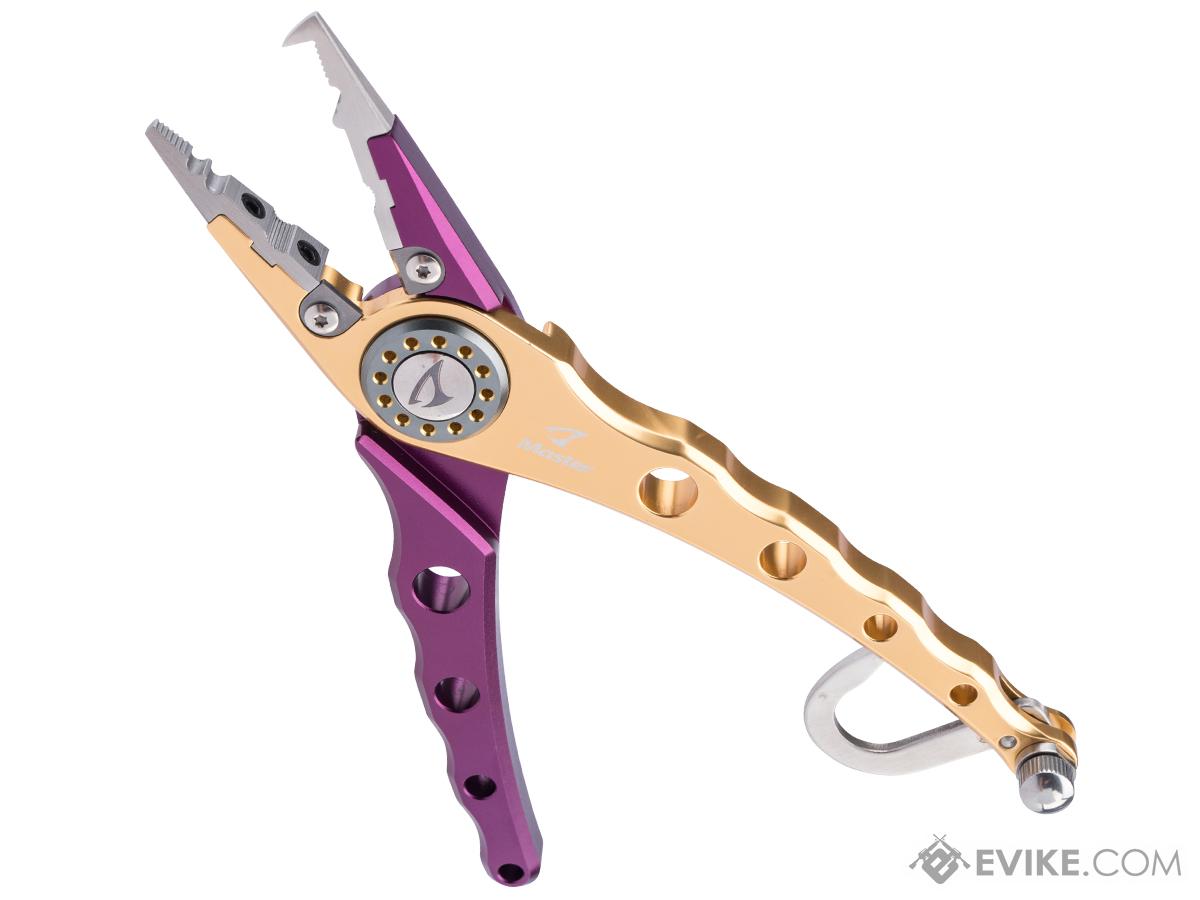 Jigging Master Elite Fishing Large Plier w/ Integrated Hand Gaff (Color: Purple / Gold)