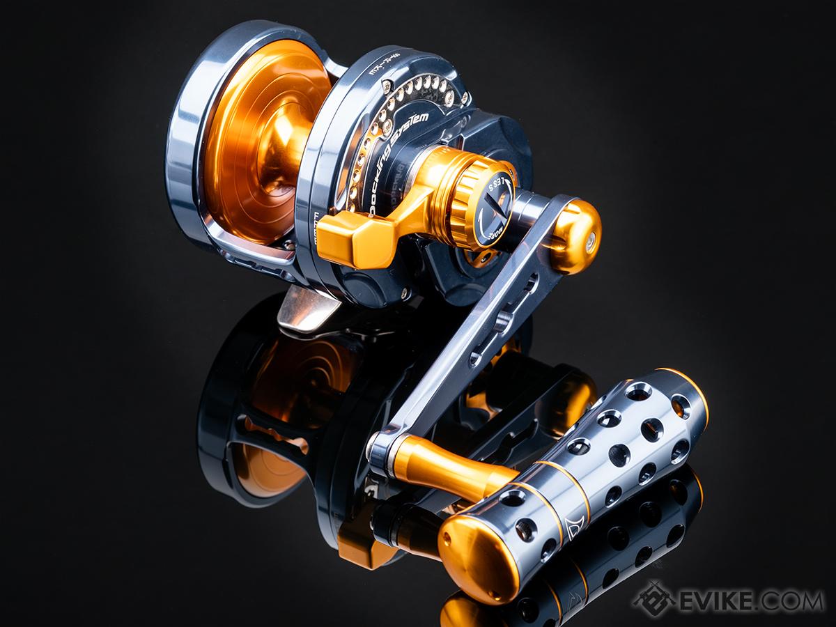 Jigging Master Monster Game USA Limited Fishing Reel - Jackpot Edition (Color: Navy Blue-Gold / PE5)