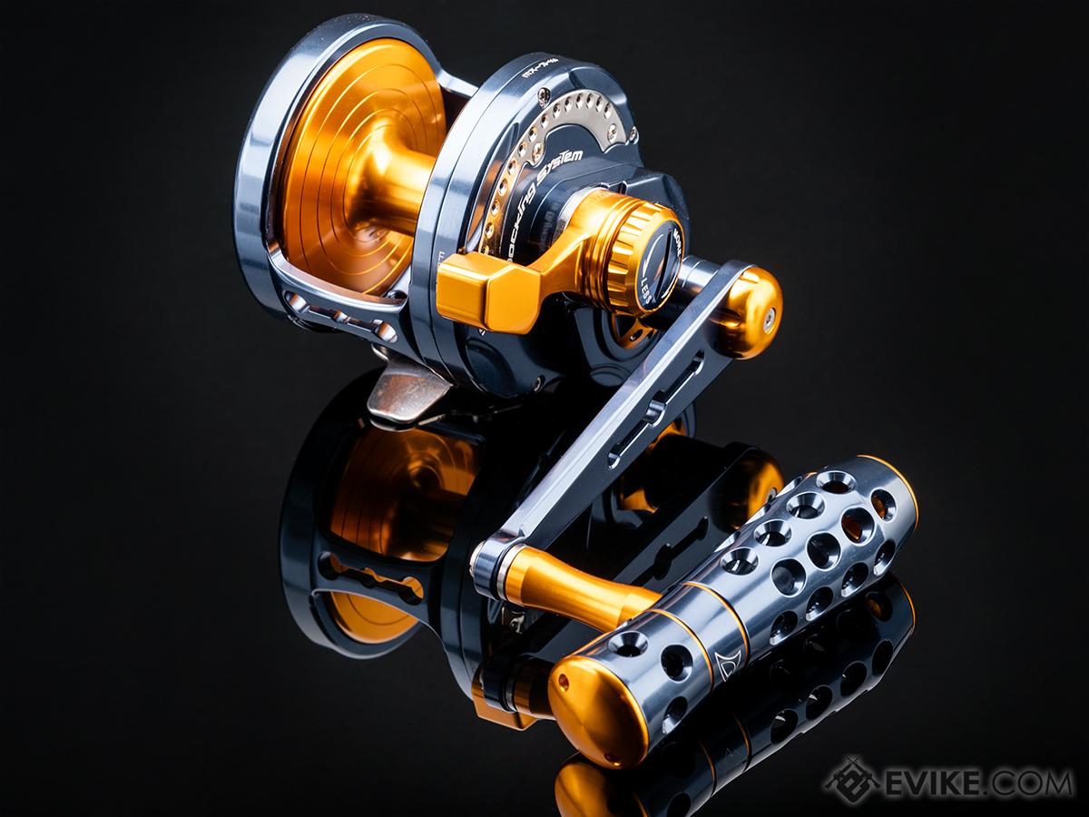 Jigging Master Monster Game USA Limited Fishing Reel - Jackpot Edition (Color: Navy Blue-Gold / PE8)