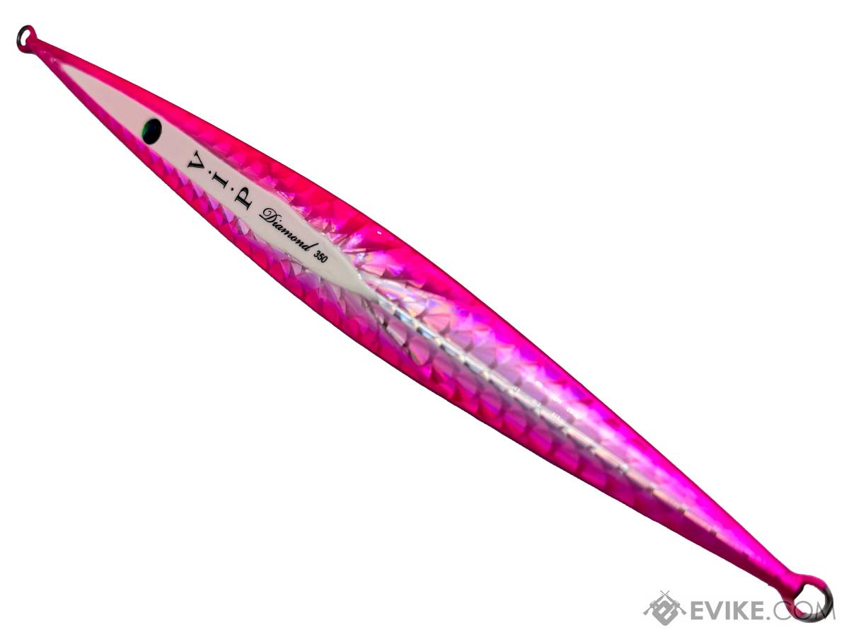 Jigging Master 2025 Limited Edition Classic Diamond VIP Luminous Fishing Jig (Color: Pink Laser / 200g / Long)