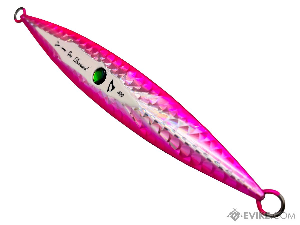 Jigging Master 2025 Limited Edition Classic Diamond VIP Luminous Fishing Jig (Color: Pink Laser / 150g / Short)