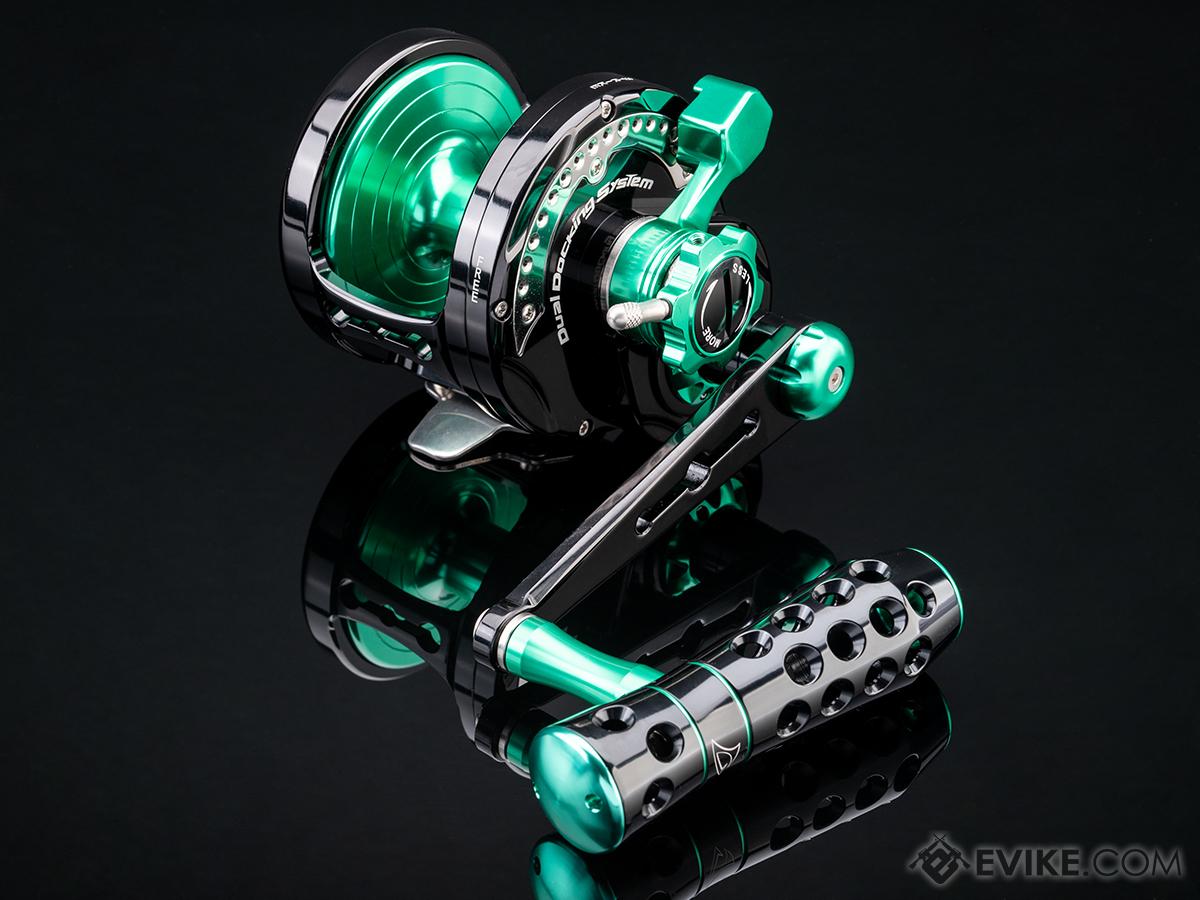 Jigging Master Monster Game High Speed Fishing Reel w/ Turbo Knob (Color: Black-Green / PE8 / Right Hand)