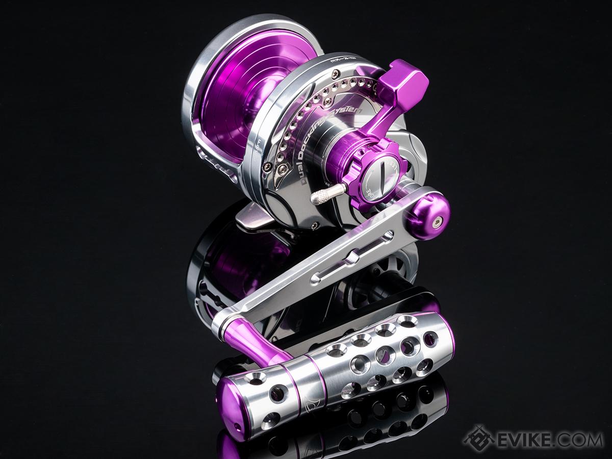 Jigging Master Monster Game High Speed Fishing Reel w/ Turbo Knob (Color: Titanium-Purple / PE8 / Right Hand)