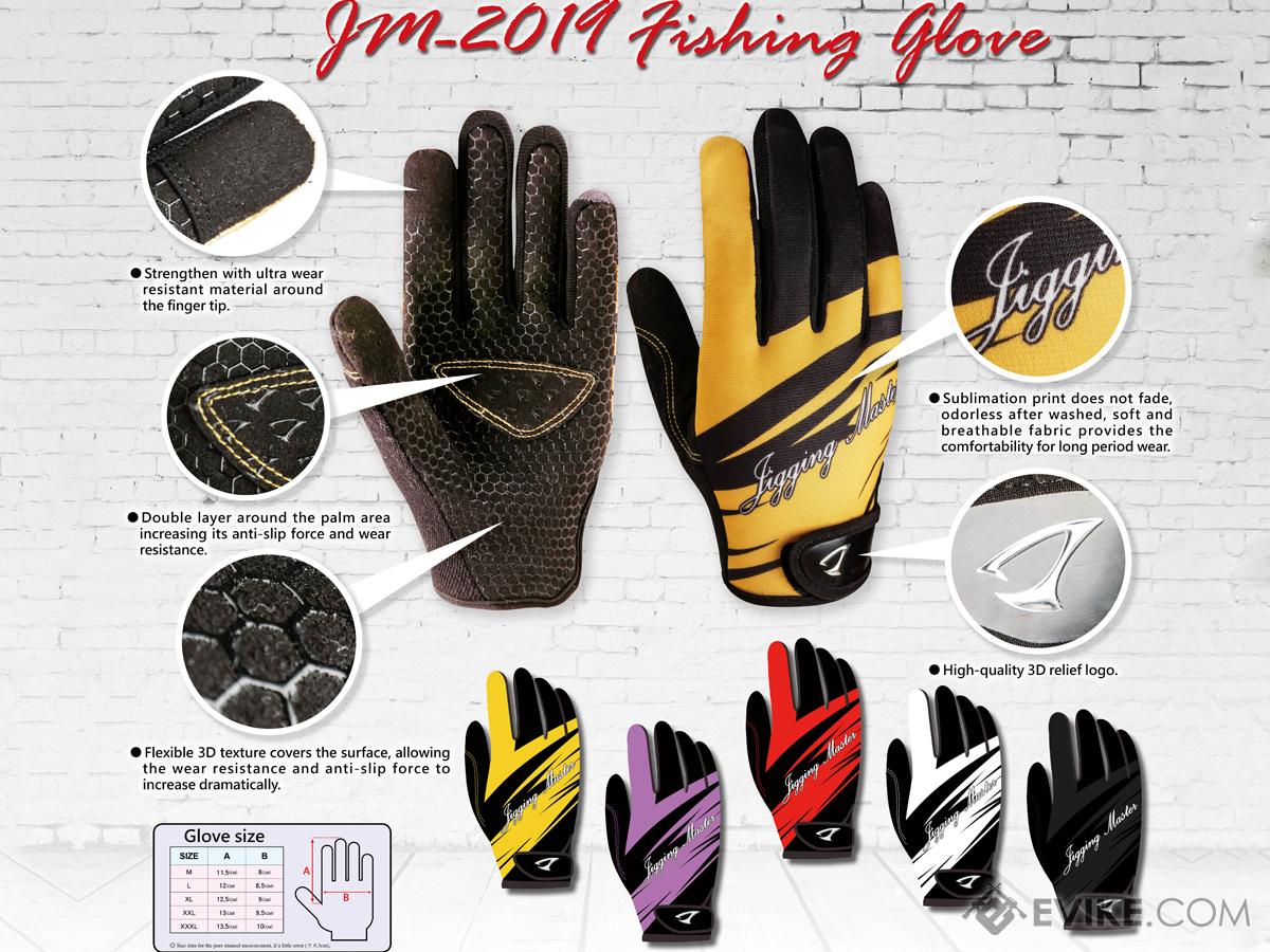 Jigging Master New 2019 3D Palm Fishing Gloves (Color: Black