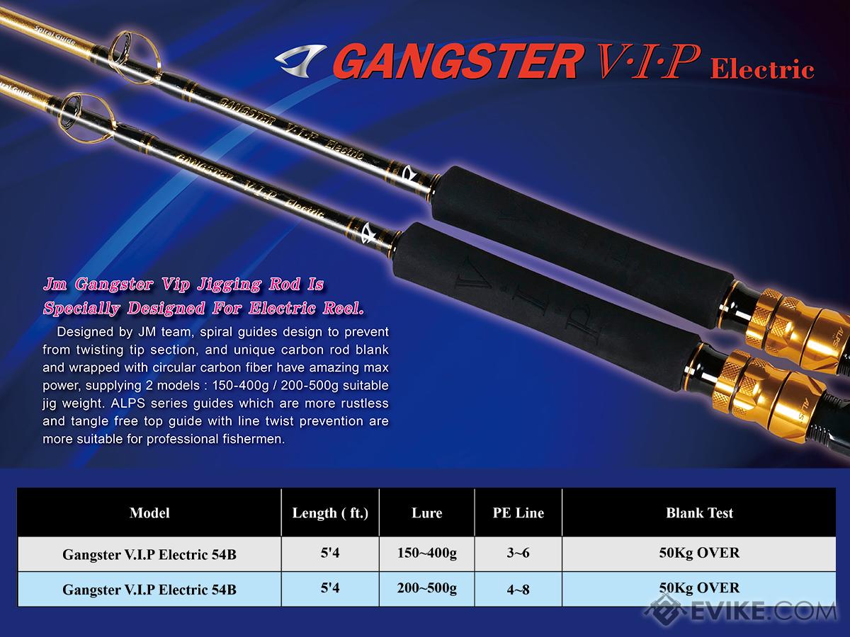 Jigging Master Gangster VIP Electric Reel Special Fishing Rod (Model: #54B  / 150g-400g)