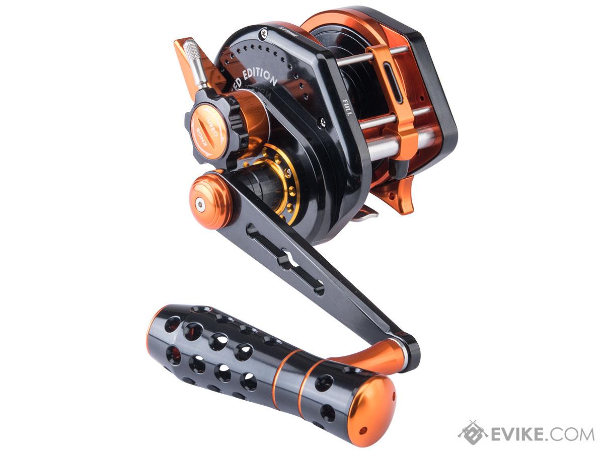 Jigging Master VIP Limited Edition Wiki Violent Slow Lever Wind Fishing Reel w/ Automatic Line Guide (Model: 3000H / Right Hand / Black - Orange)