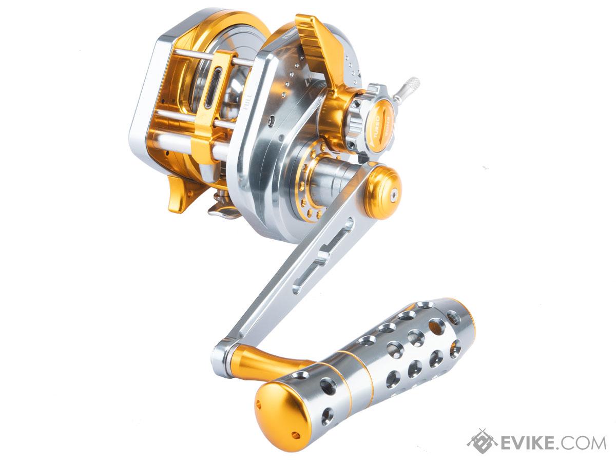 Jigging Master VIP Limited Edition Wiki Violent Slow Lever Wind Fishing  Reel w/ Automatic Line Guide (Model: 3000H / Left Hand / Titanium Gold)