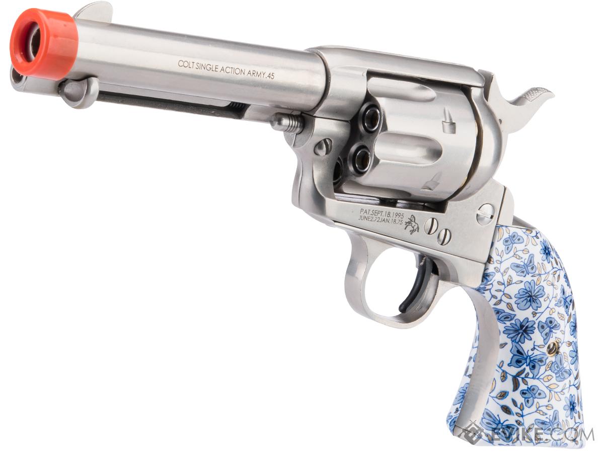 Cybergun Colt Licensed SAA .45 Peacemaker Gas Powered Airsoft Revolver by  King Arms (Model: Short Barrel / Blue-White Porcelain), Airsoft Guns, Gas  Airsoft Pistols -  Airsoft Superstore