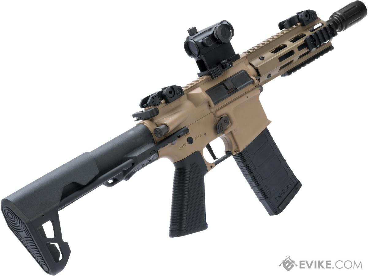 King Arms M4 PDW SBR Airsoft AEG Rifle (Color: Desert Earth / M-LOK ...