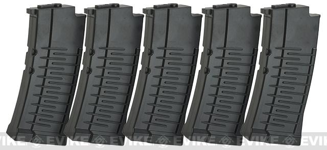 King Arms Polymer Magazine for VSS Airsoft AEG Sniper Rifles (Type: 120rd Long / 5 Pack)