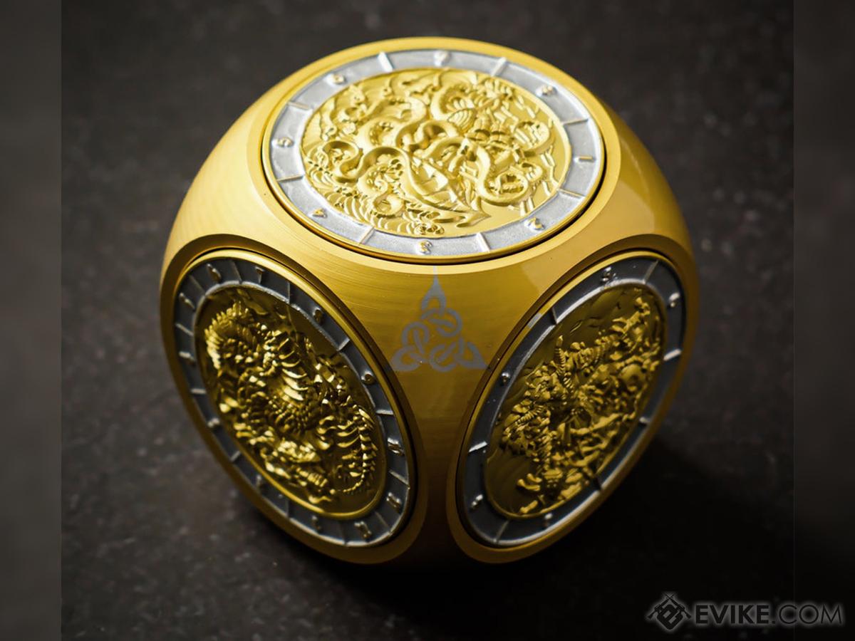 KakapopoTCG Lord Of The Dice Multi-Face Spinner Die (Color: Bright Gold / Silver Ink)