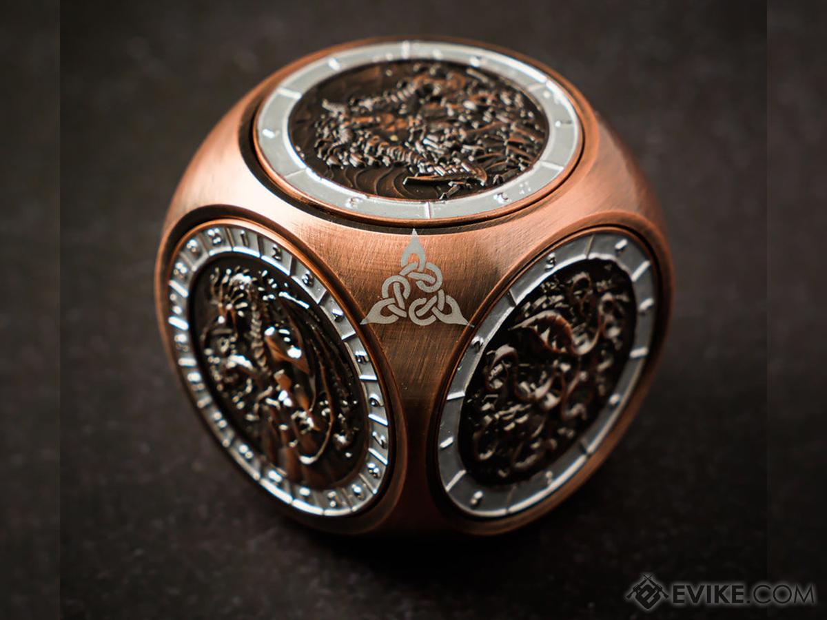 KakapopoTCG Lord Of The Dice Multi-Face Spinner Die (Color: Bronze w/ Silver Ink)